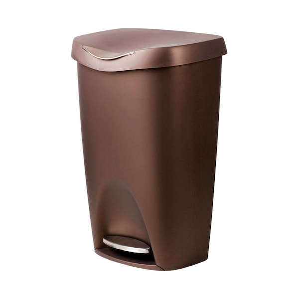 Umbra Umbra Brim 13 gal Bronze Plastic Step On Trash Can 084200-125 - main